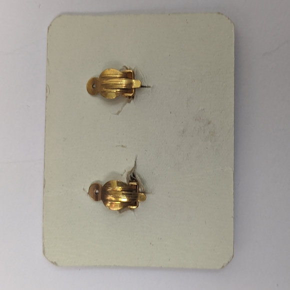 Vintage Toledo Spain Gold Damascene Clip-On Earrings - Picture 4 of 4